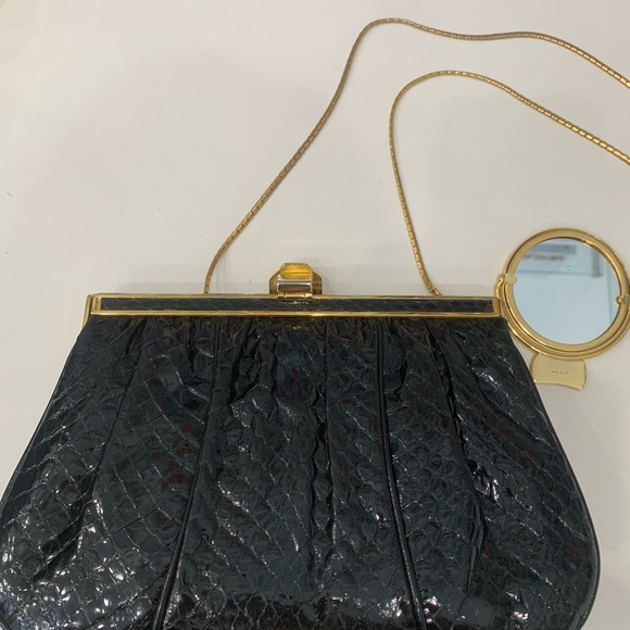 Finesse LaModel Black Snakeskin Antler Purse - Picture 7 of 8